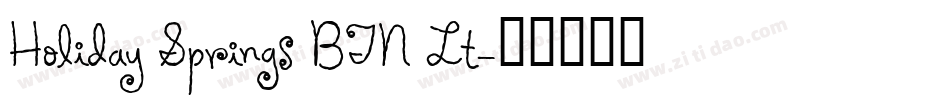 Holiday Springs BTN Lt字体转换